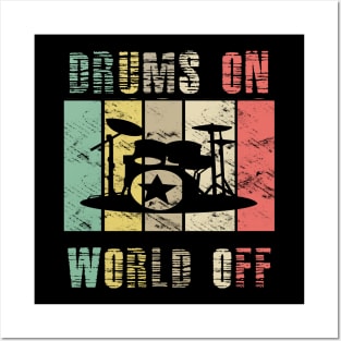 Drums On Retro Posters and Art